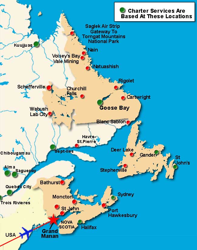 Grand Manan Air Charter Directory